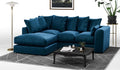 Plush Velvet Corner Sofa | 4 Seater Corner | Plush Velvet | 5 Colours | Left or Right Hand Facing | Free UK Delivery
