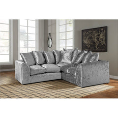 Crushed Velvet 5 Seater Corner Sofa