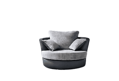 Chenille Swivel Chair | Swivel Chair | Chenille | Black and Grey | Smooth Swivel Base | Free UK Delivery