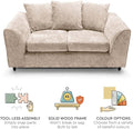 Harriet Chenille 2 Seater Sofa | 2 Seater | Chenille | 5 Colours | Removable Covers | Free UK Delivery