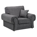 Wilcot Chair | Armchair | Soft Polyester | Grey | Mid-Century Modern Design | Free UK Delivery