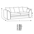 Chenille 3 Seater Sofa | 3 Seater | Chenille | 5 Colours | Deep-Filled Foam Seats | Free UK Delivery