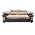 Logan Sofa | 3 Seater | Jumbo Cord | Black and Grey, Brown and Beige | Soft Velvety Touch | Free UK Delivery