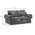 Wilcot 2 Seater Sofa | 2 Seater | Soft Polyester | Grey | Soft Plush Cushions | Free UK Delivery