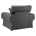 Wilcot Chair | Armchair | Soft Polyester | Grey | Mid-Century Modern Design | Free UK Delivery