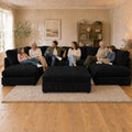 U-Shape Sofa with footstool detail