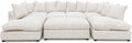 Cream - Scatter Back Jumbo Cord U-Shape Sofa with Footstool