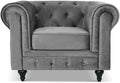 Velvet Chesterfield Armchair | Armchair | Velvet | 5 Colours | Button-Tufted Design | Free UK Delivery