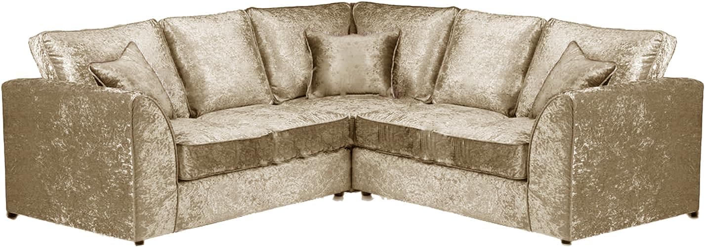 Crushed Velvet 5 Seater Corner Sofa