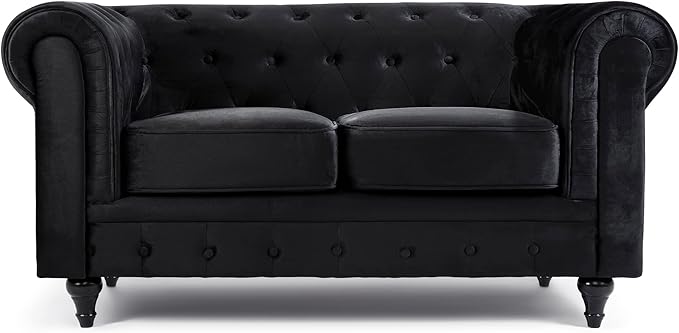 Bliss Velvet Chesterfield 2 Seater Sofa | 2 Seater | Velvet | 5 Colours | Button-Tufted Back | Free UK Delivery