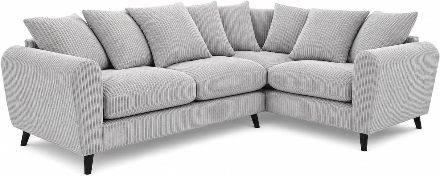 Bliss Harlow Right Hand Corner Sofa - Silver