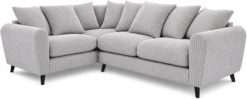 Bliss Harlow Left Hand Corner Sofa - Silver