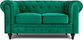 Bliss Velvet Chesterfield 2 Seater Sofa | 2 Seater | Velvet | 5 Colours | Button-Tufted Back | Free UK Delivery