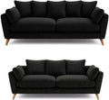Bliss Harlow 3+2 Seater Sofa Set - Black