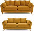 Bliss Harlow 3+2 Seater Sofa Set - Mustard