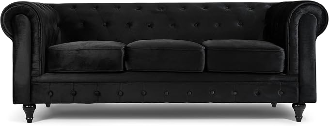 Bliss Velvet Chesterfield 3 Seater Sofa | 3 Seater | Velvet | 5 Colours | Button-Tufted Back | Free UK Delivery