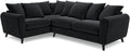 Bliss Harlow Left Hand Corner Sofa - Black