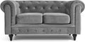Bliss Velvet Chesterfield 2 Seater Sofa | 2 Seater | Velvet | 5 Colours | Button-Tufted Back | Free UK Delivery