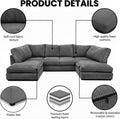 Bliss Jumbo Cord U-Shape Sofa | Bliss Furniture LTD