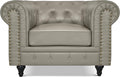 Velvet Chesterfield Armchair | Armchair | Velvet | Black, Grey and Brown | Deep Button Tufting | Free UK Delivery