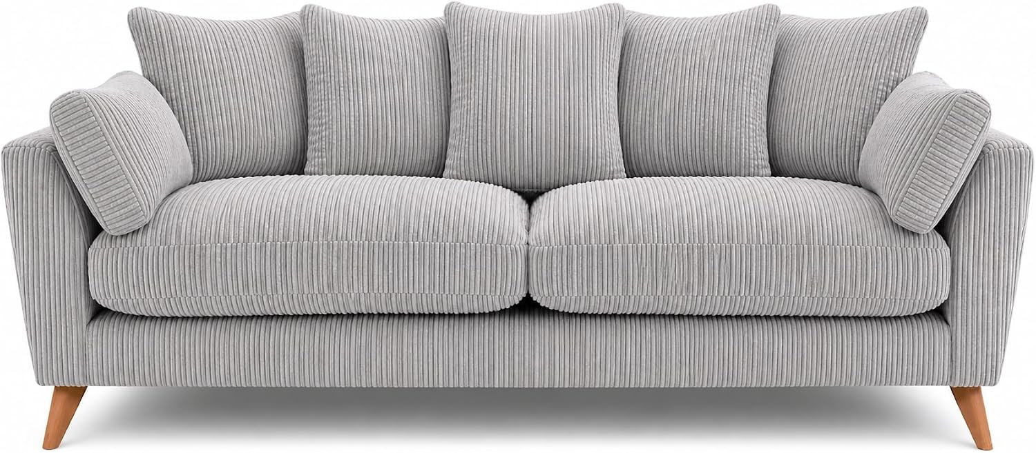 Bliss Harlow 3 Seater Sofa - Silver