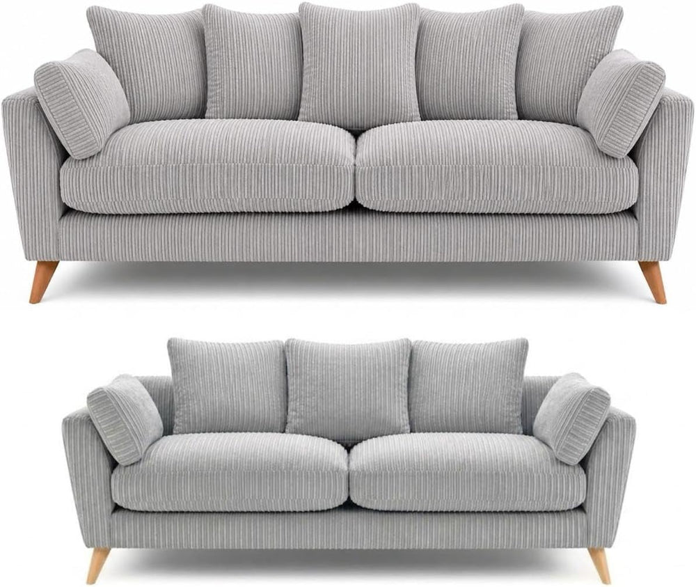 Bliss Harlow 3+2 Seater Sofa Set - Silver