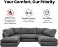 Bliss Jumbo Cord U-Shape Sofa | Bliss Furniture LTD