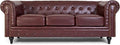 Bliss Chesterfield 3 Seater Sofa | 3 Seater | Faux Leather | Black, Grey and Brown | Button-Tufted Back | Free UK Delivery