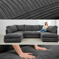 Bliss Jumbo Cord U-Shape Sofa | Bliss Furniture LTD