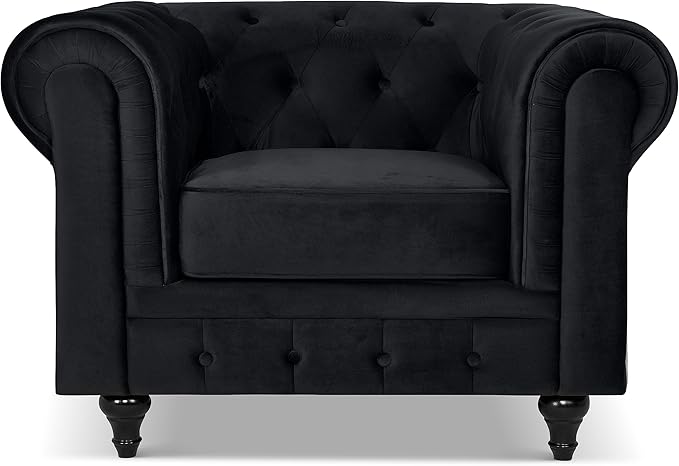 Velvet Chesterfield Armchair | Armchair | Velvet | 5 Colours | Button-Tufted Design | Free UK Delivery