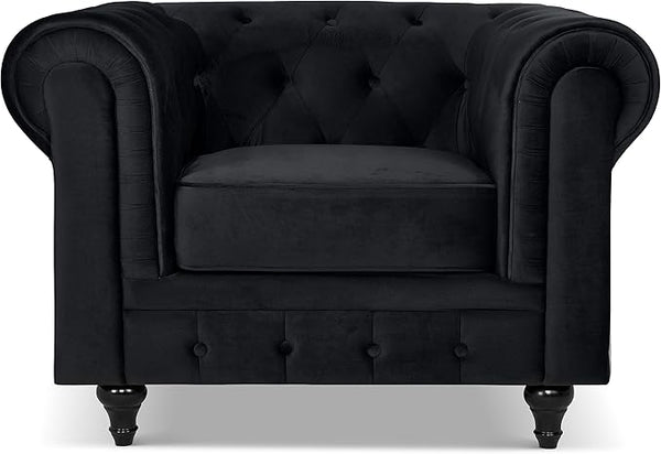 Velvet Chesterfield Armchair | Armchair | Velvet | 5 Colours | Button-Tufted Design | Free UK Delivery