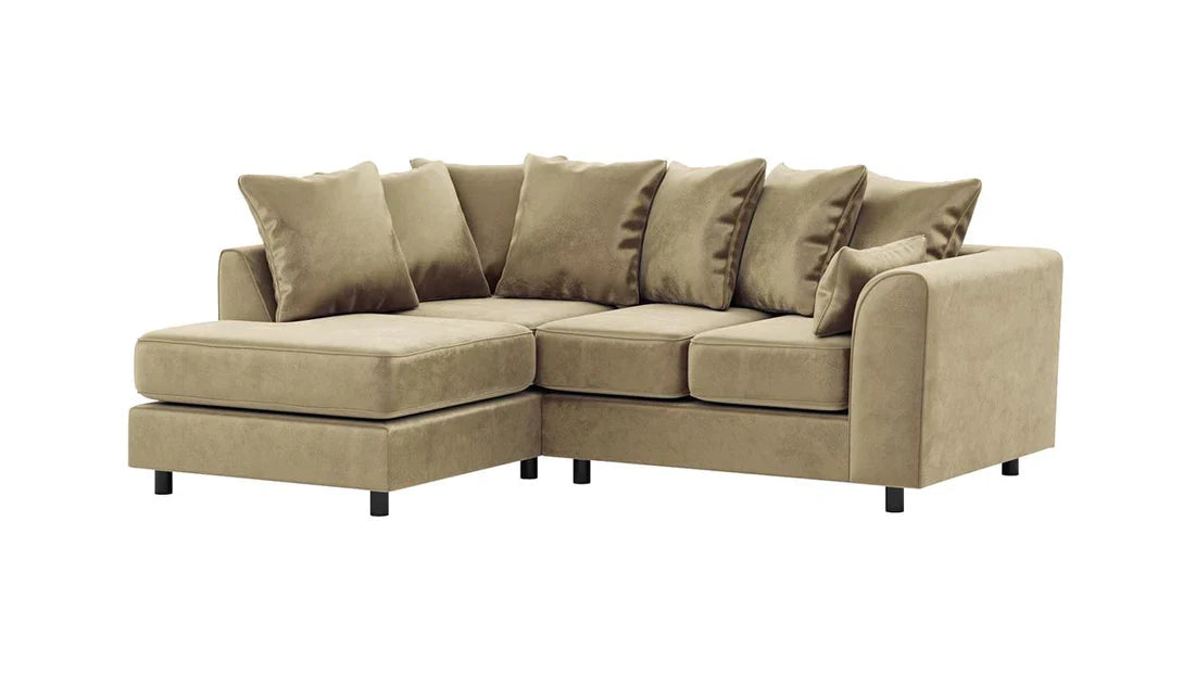 Plush Velvet 4 Seater Corner Sofa