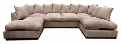 Sofa Selection's U-Shaped Cord Sofa - Large Modular Sofa with Memory Foam Seating & Removable Cushion Covers - Seats 6-7 People - Ideal Sofa for Living Room