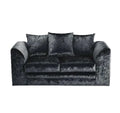 Crushed Velvet 2 Seater Sofa | 2 Seater | Crushed Velvet | Silver, Mink and Black | Easy-Clean Fabric | Free UK Delivery