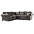 Oakland Corner Sofa | 5 Seater Corner | Faux Leather | Brown, Grey and Black | Vintage Chesterfield Look | Free UK Delivery