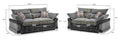 Logan Sofa | 3+2 Seater Set | Jumbo Cord | Black and Grey, Brown and Beige | Soft Velvety Touch | Free UK Delivery