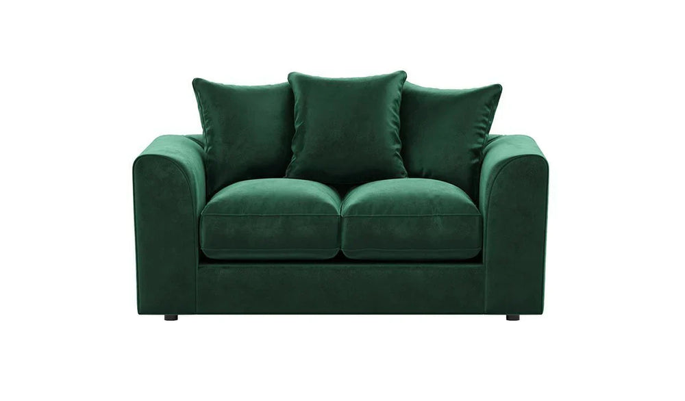 Plush Velvet Sofa | 2 Seater | Plush Velvet | 5 Colours | Foam-Filled Cushions | Free UK Delivery