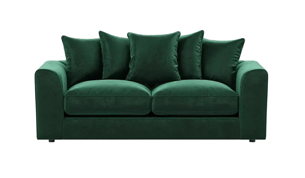 Plush Velvet Sofa | 3 Seater | Plush Velvet | 5 Colours | Foam-Filled Cushions | Free UK Delivery