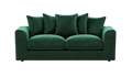 Plush Velvet Sofa | 3 Seater | Plush Velvet | 5 Colours | Foam-Filled Cushions | Free UK Delivery