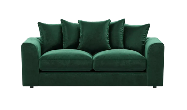 Plush Velvet Sofa | 3 Seater | Plush Velvet | 5 Colours | Foam-Filled Cushions | Free UK Delivery