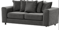 Plush Velvet Sofa | 3 Seater | Plush Velvet | 5 Colours | Foam-Filled Cushions | Free UK Delivery