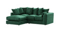 Plush Velvet Corner Sofa | 4 Seater Corner | Plush Velvet | 5 Colours | Left or Right Hand Facing | Free UK Delivery