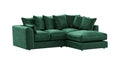 Plush Velvet Corner Sofa | 4 Seater Corner | Plush Velvet | 5 Colours | Left or Right Hand Facing | Free UK Delivery