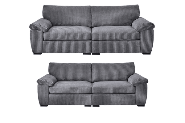 Jumbo Cord Sectional 3 and 2 Seater Sofa – Plush Support & Soft Cord Fabric, Space-Saving Split Design, Comfortable Sofa for Modern Living Rooms