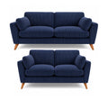 Bliss Harlow Jumbo Cord High Back 3+2 Seater Sofa Set – Corduroy Sofa Set, Supportive High Back, Solid Hardwood Frame, Washable Covers