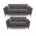 Bliss Harlow Jumbo Cord High Back 3+2 Seater Sofa Set – Corduroy Sofa Set, Supportive High Back, Solid Hardwood Frame, Washable Covers