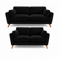 Bliss Harlow Jumbo Cord High Back 3+2 Seater Sofa Set – Corduroy Sofa Set, Supportive High Back, Solid Hardwood Frame, Washable Covers