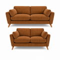 Bliss Harlow Jumbo Cord High Back 3+2 Seater Sofa Set – Corduroy Sofa Set, Supportive High Back, Solid Hardwood Frame, Washable Covers
