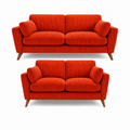 Bliss Harlow Jumbo Cord High Back 3+2 Seater Sofa Set – Corduroy Sofa Set, Supportive High Back, Solid Hardwood Frame, Washable Covers