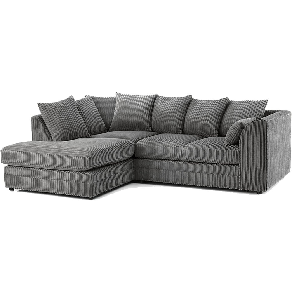 Jumbo Cord Scatter Back 4 Seater Corner Sofa | 4 Seater Corner | Jumbo Cord | 10 Colours | Two-Piece Click-Together Design | Free UK Delivery